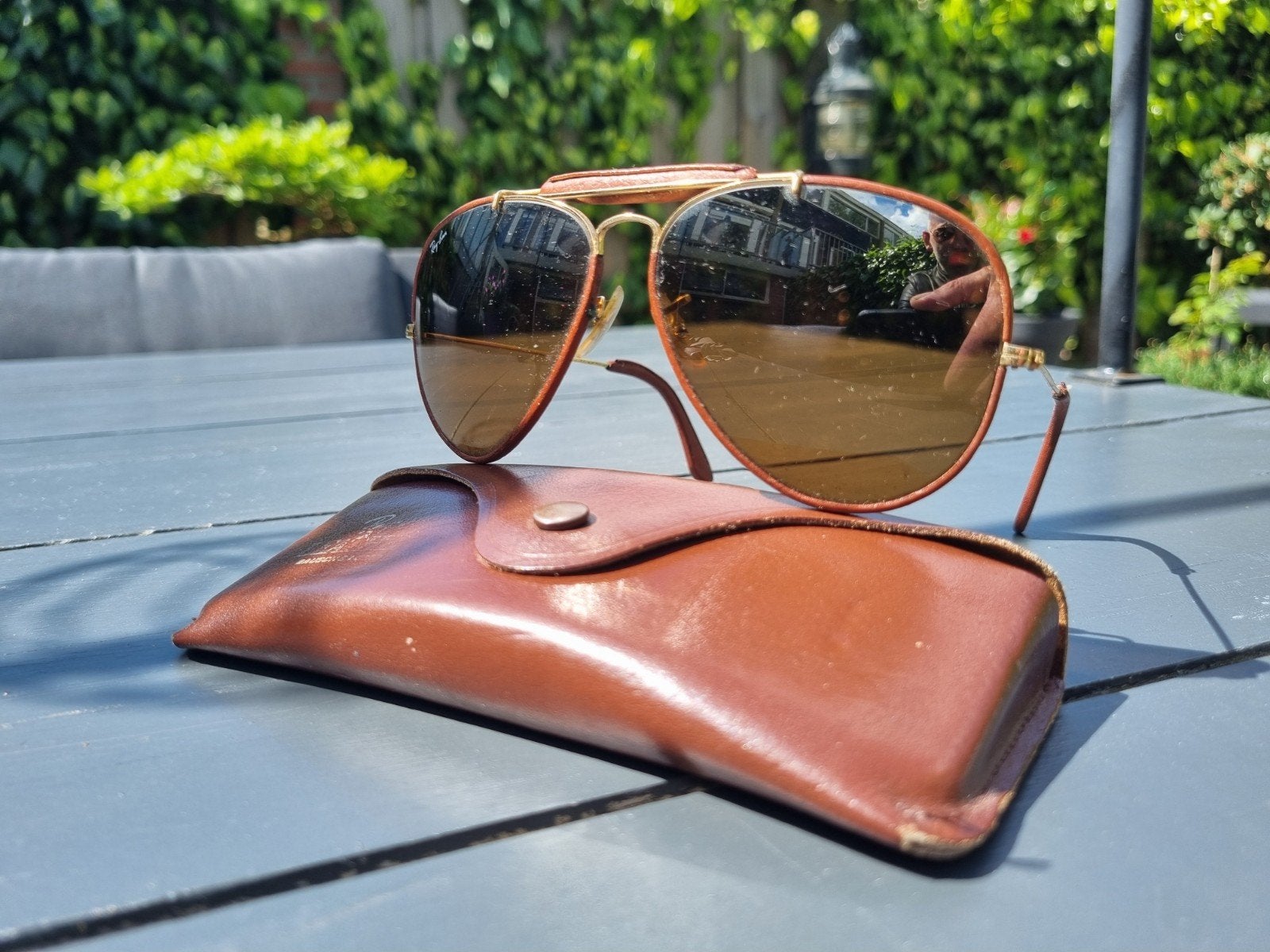 Ray-Ban Leathers, Ophalen of Verzenden, Zo goed als nieuw, Bruin, Ray-Ban