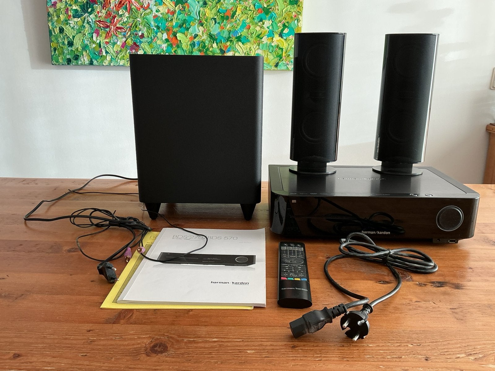 Harman Kardon BDS 270 Blu-ray disc receiver home cinema set, 2.1-systeem, Blu-ray-speler, 70 watt of meer, Zo goed als nieuw