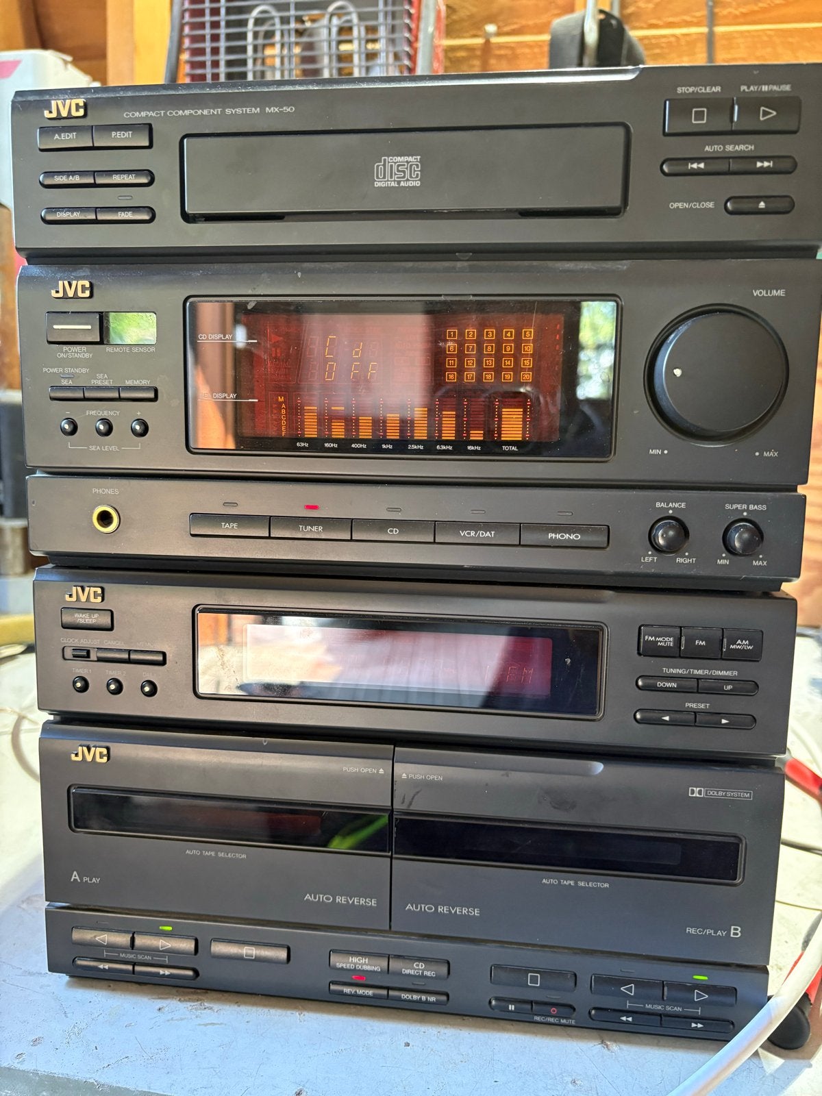 JVC Compact Component System MX-50 - Vintage Stereo Set, Ophalen, Gebruikt, Losse componenten, Cassettedeck