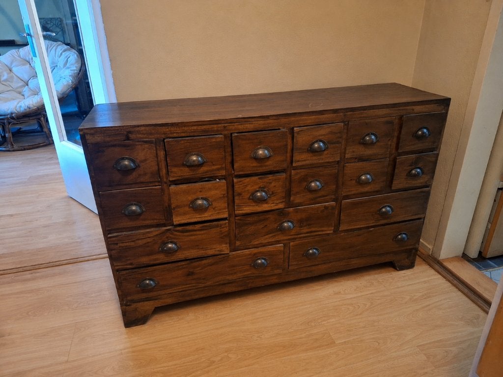Apothekerskast, Huis en Inrichting, Kasten | Ladekasten, Ophalen, Gebruikt, 100 tot 150 cm, 5 laden of meer