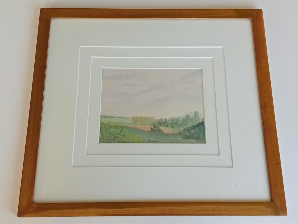 Aquarel van landschap - Jean Louis de la Colline, Ophalen