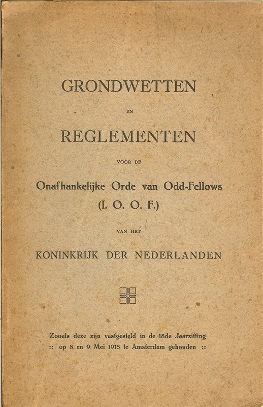 Odd-fellows. Grondwetten en Reglementen Onafhankelijke, Ophalen of Verzenden, Gelezen, Overige onderwerpen, Achtergrond en Informatie