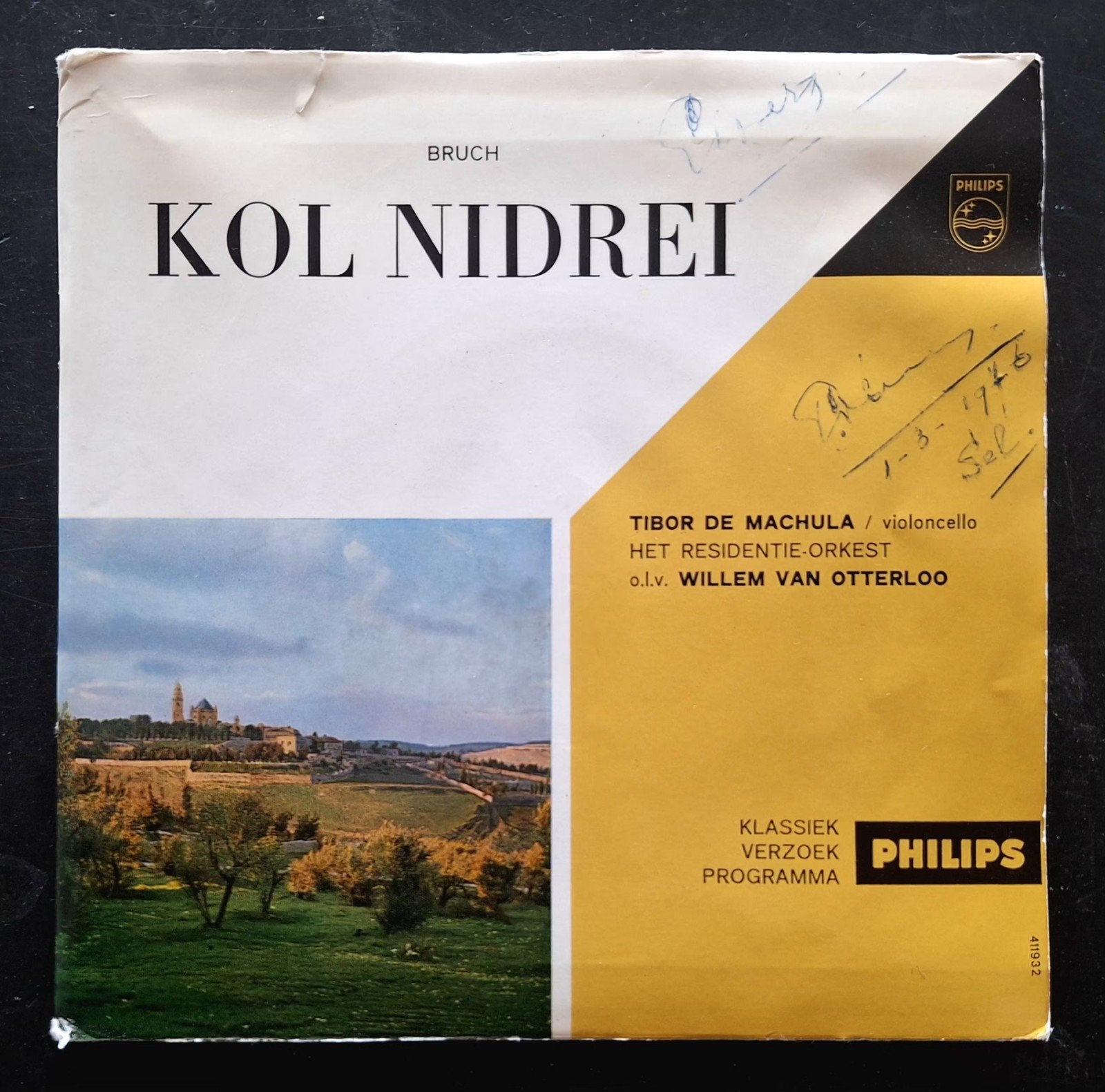 7"/SINGLE  BRUCH - Kol Nidrei/De Machula-Van Otterloo, Ophalen of Verzenden, Gebruikt, Nederlandstalig