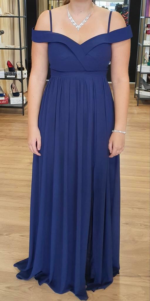 Nieuwe marineblauwe galajurk van Eva & Lola, maat M, Maat 38/40 (M), Galajurk, Blauw, Nieuw