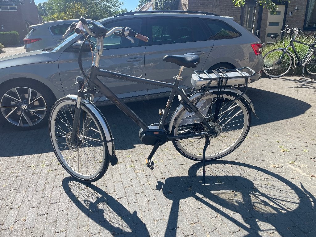 Amslod Hilston S herenfiets, Zo goed als nieuw, 51 tot 55 cm, 50 km per accu of meer, Ophalen