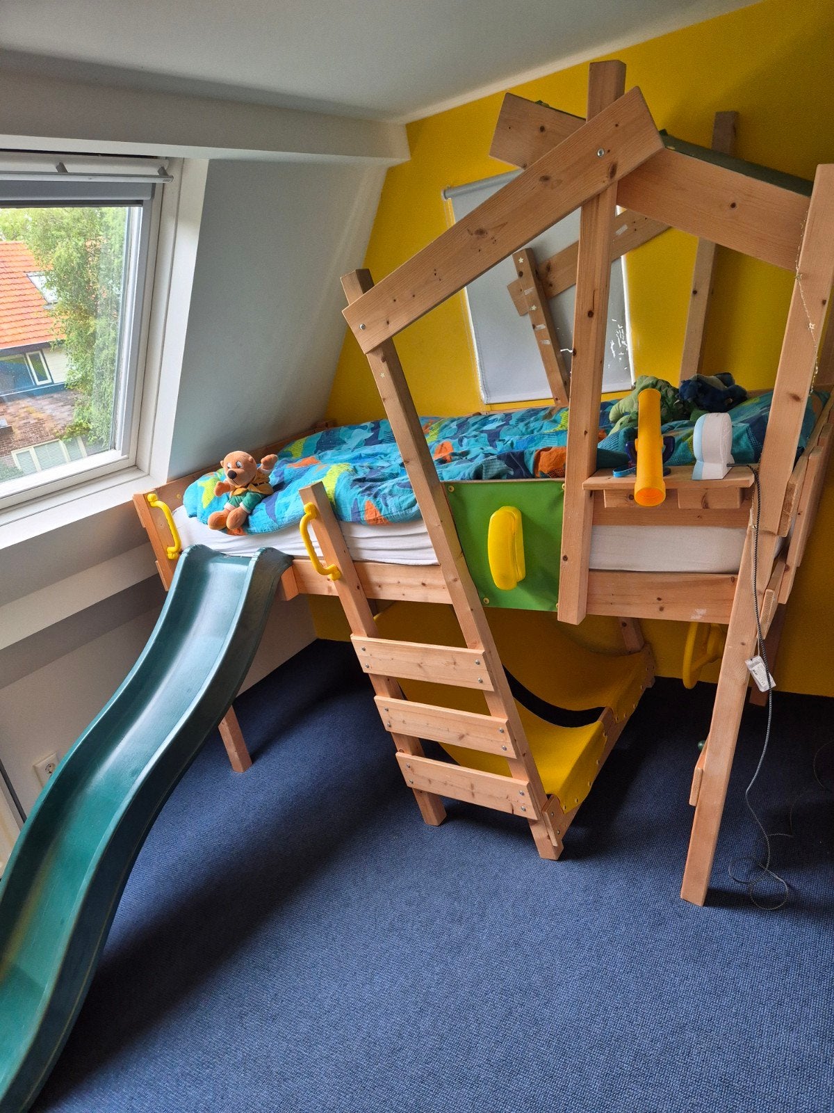Glijbaanbed te koop!, Ophalen, Hoogslaper, Eenpersoons, 210 cm