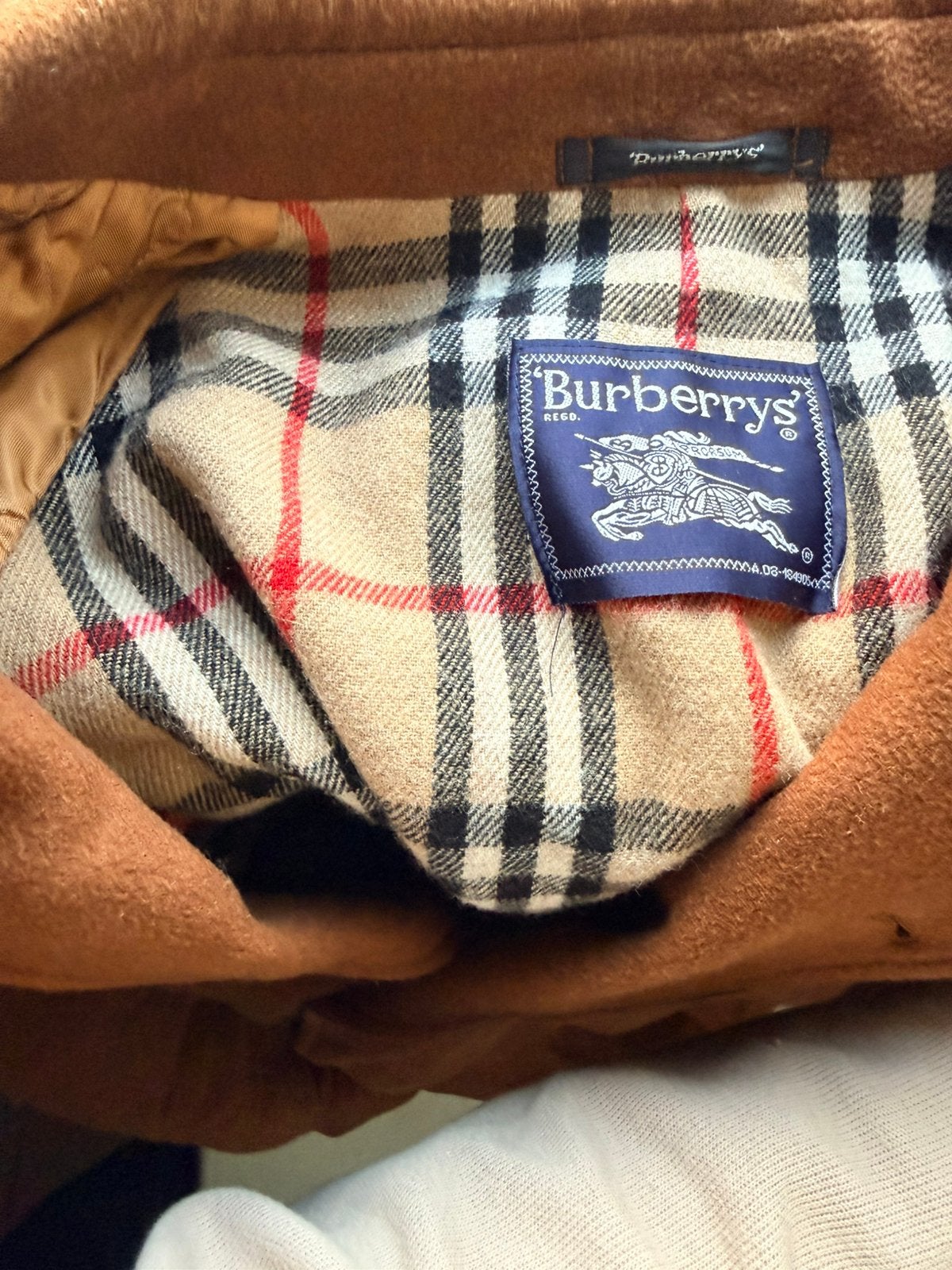 Vintage Burberrys jas – 52% wol 30% cashmere – camel/bruin, Ophalen of Verzenden, Gedragen, Overige maten, Bruin
