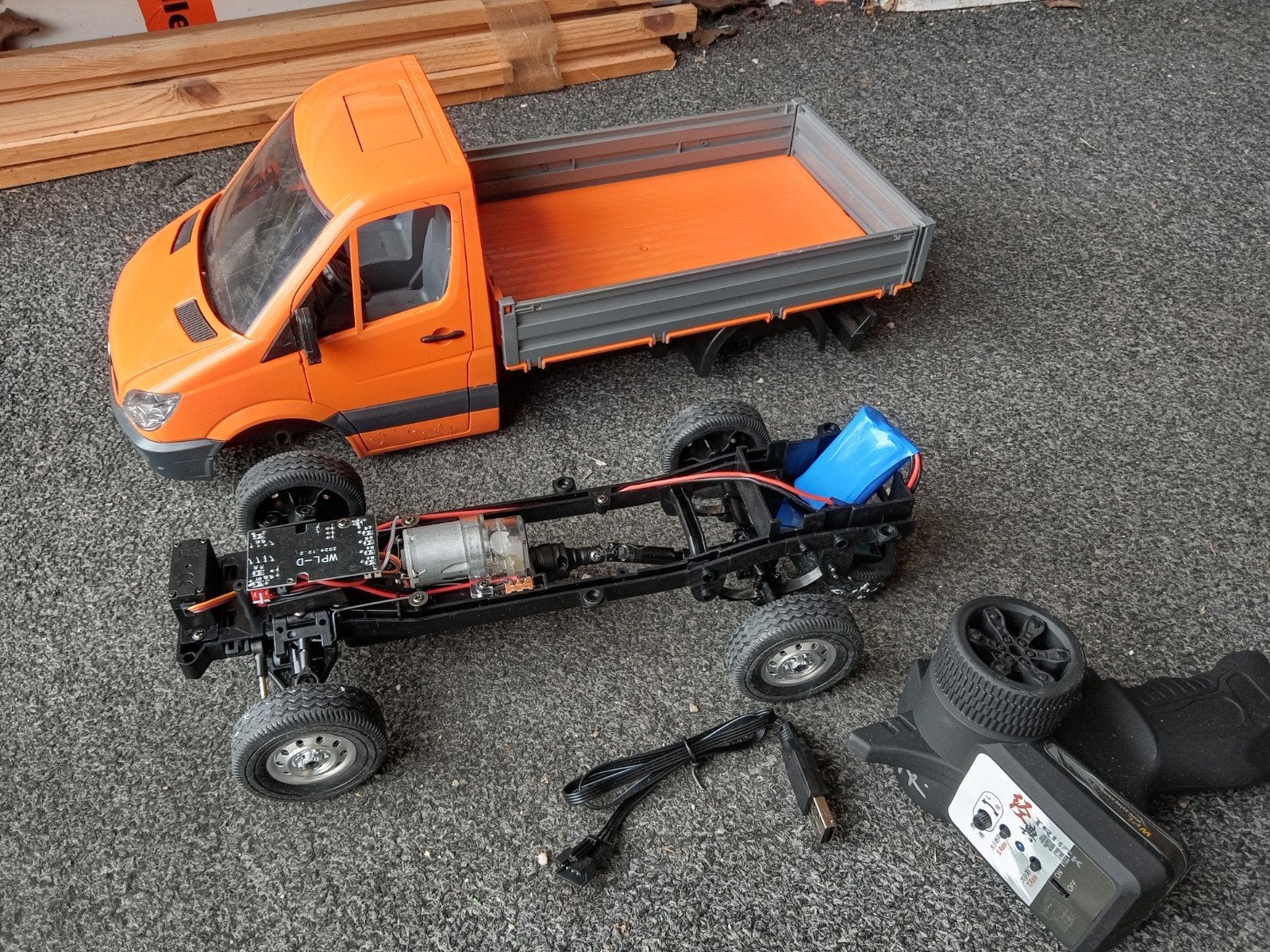 Bruder Sprinter met WPL chassis - Afbouwproject RC, Auto offroad, Nieuw, Schaal 1:16, Ophalen