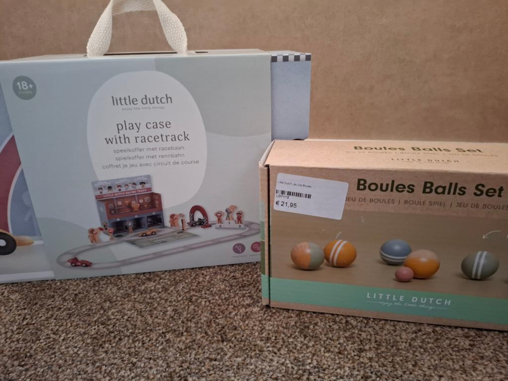 Little Dutch racebaan speelkoffer en Jeu de boules, Ophalen of Verzenden, Nieuw, Jongen of Meisje