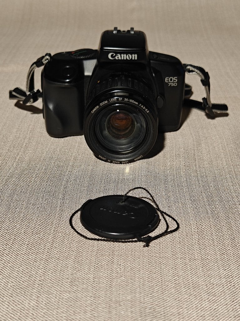 Canon EOS750 + 35-105 lens, Audio, Tv en Foto, Fotocamera's Analoog, Ophalen of Verzenden, Gebruikt, Spiegelreflex, Canon