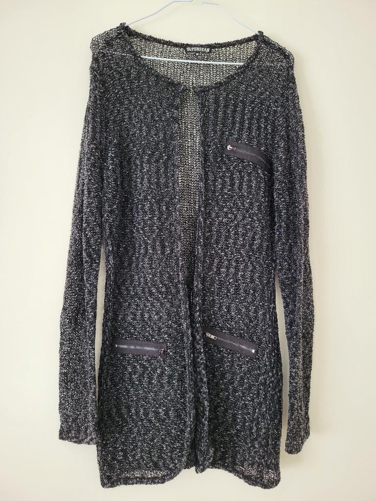 SPS Superstar gehaakt vest, antraciet grijs, mt M, Kleding | Dames, Maat 38/40 (M), Ophalen of Verzenden, Zo goed als nieuw, Grijs