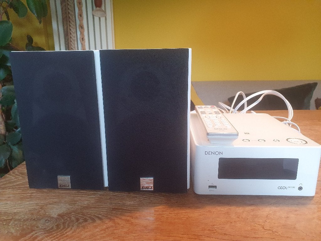 Denon Ceol piccolo + Dali speakers, Ophalen, Gebruikt, Denon, Minder dan 60 watt
