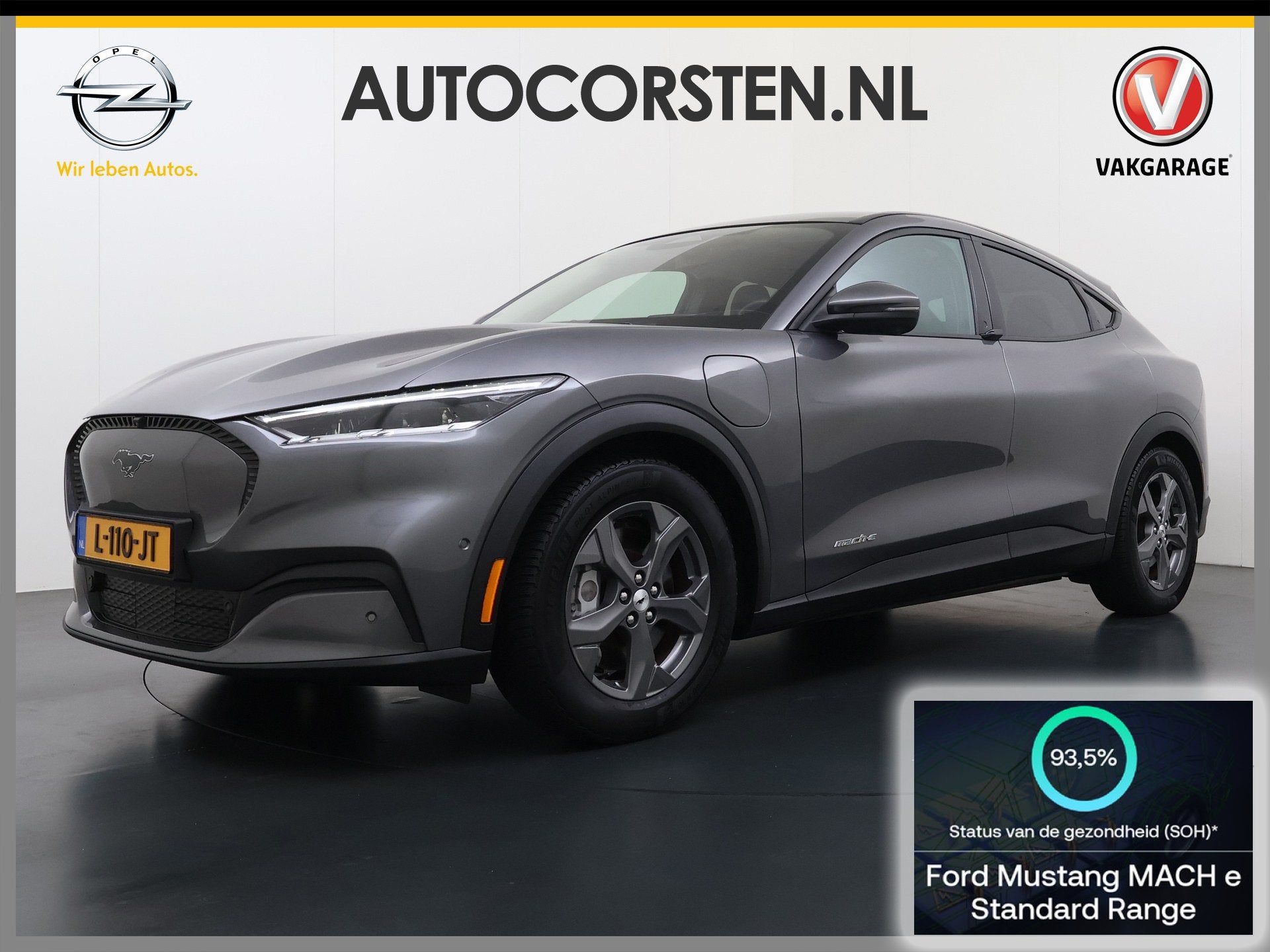 Ford Mustang Mach-E DRWD 75kWh Pano-ak 360Camera Adap.Crui, Auto's, Automaat, Dealer onderhouden, Achterwielaandrijving, Gebruikt