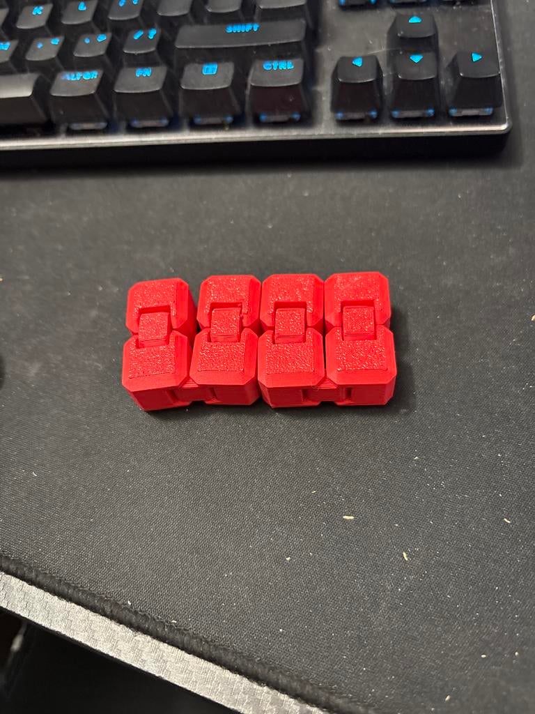 3D Geprinte Infinity Cube - Rood Fidget Speelgoed, Ophalen of Verzenden, Nieuw