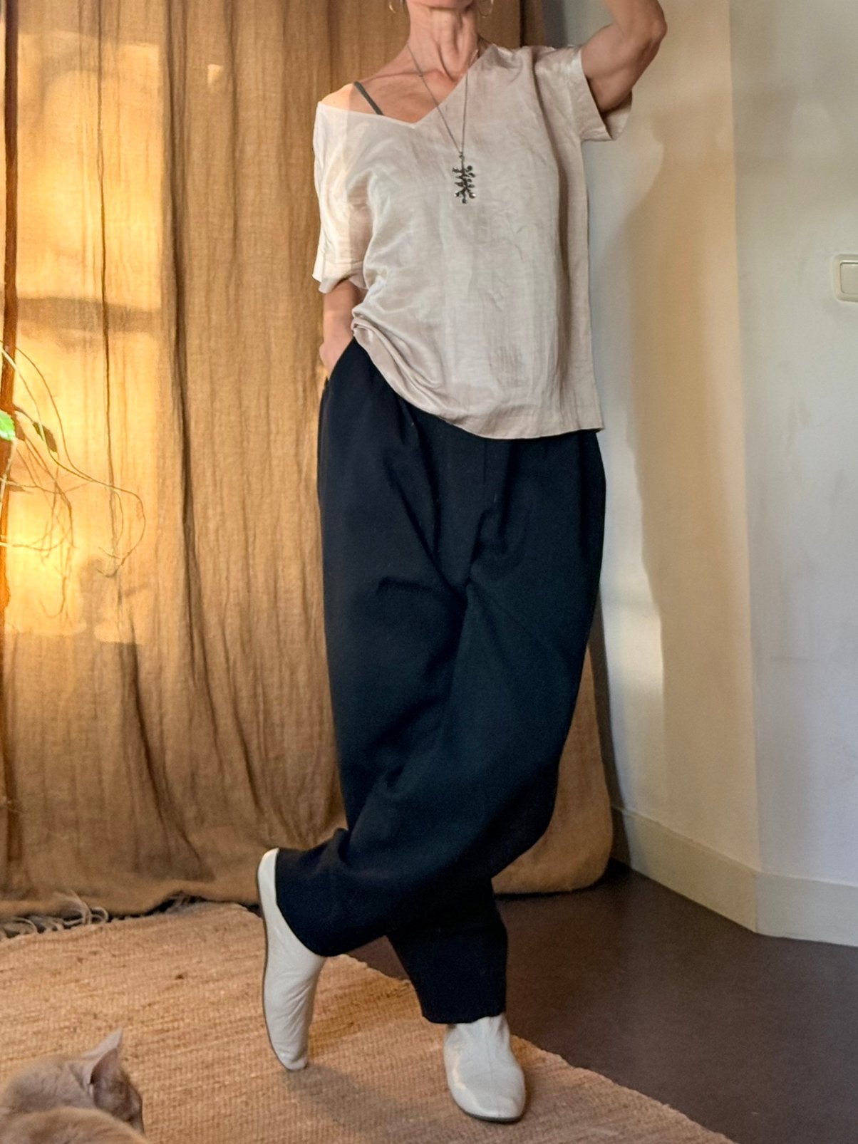 Prachtige top blouseshirt Via Masini 18 vib Italy 38, Ophalen of Verzenden, Zo goed als nieuw