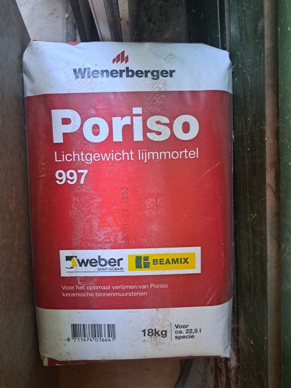 Poriso Lichtgewicht Lijmmortel 997 (2 zakken), Ophalen, Nieuw