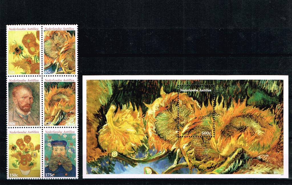 Nederlandse Antillen 1586/92 Vincent van gogh 2005 / 1na, Postzegels en Munten, Postzegels | Nederlandse Antillen en Aruba, Verzenden