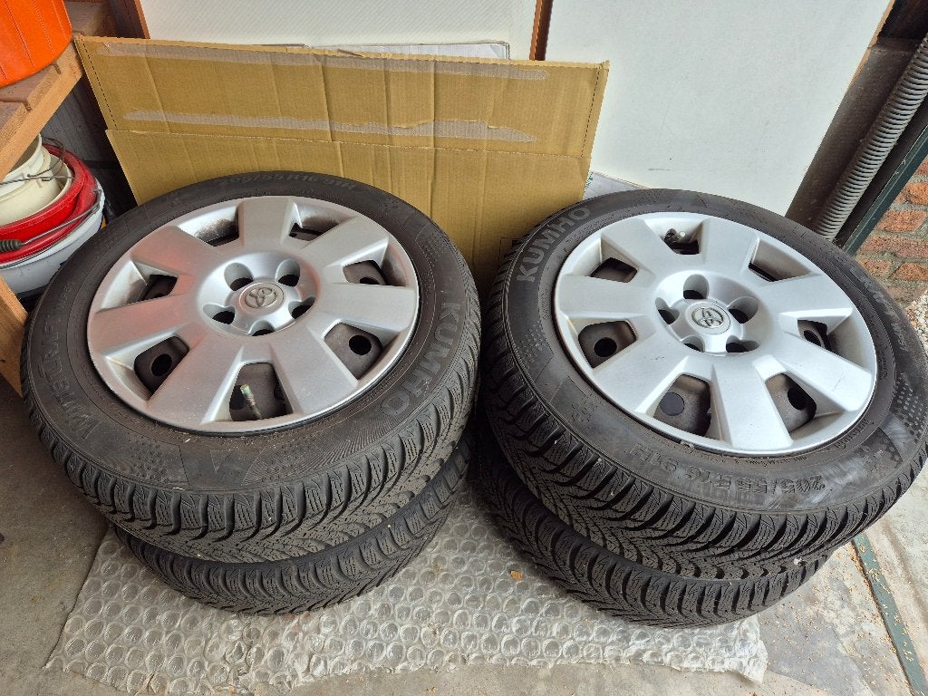 Set complete winterbanden, Ophalen, Gebruikt, 16 inch, Banden en Velgen