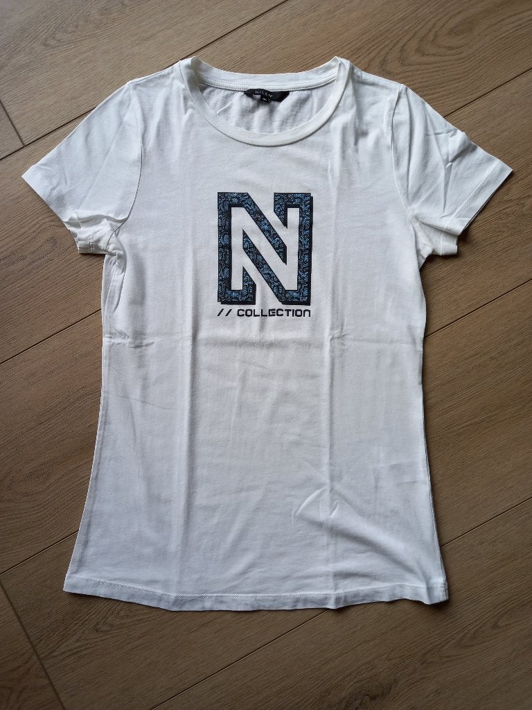 Nikkie t-shirt maat 36, Wit, Ophalen of Verzenden, Zo goed als nieuw, Maat 36 (S)