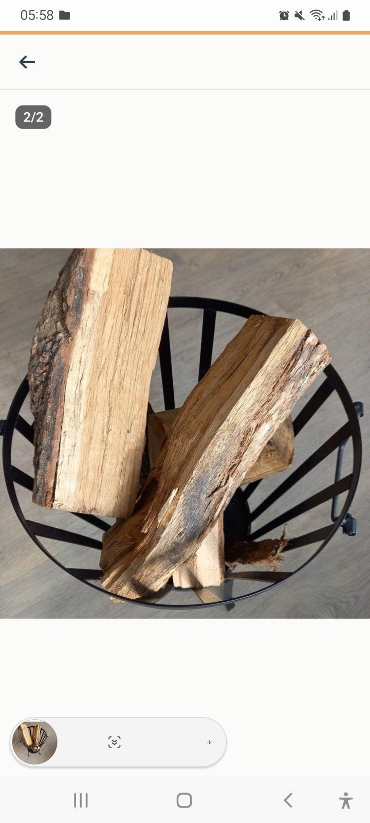 vuurkorf met hout, Ophalen, Zo goed als nieuw