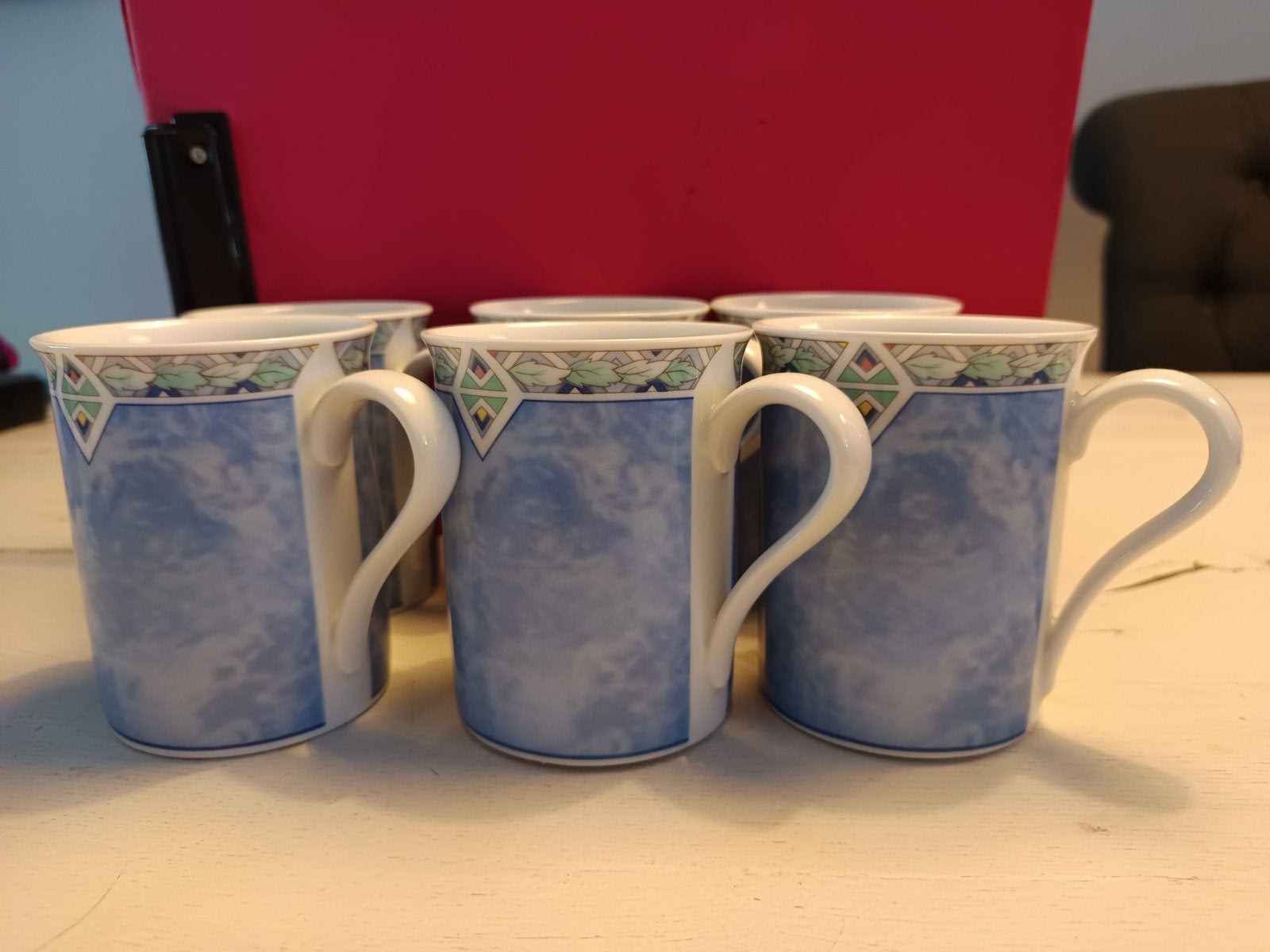 Set van 6 Albert Heijn servies mokken, Ophalen, Zo goed als nieuw, Albert Heijn, Mok