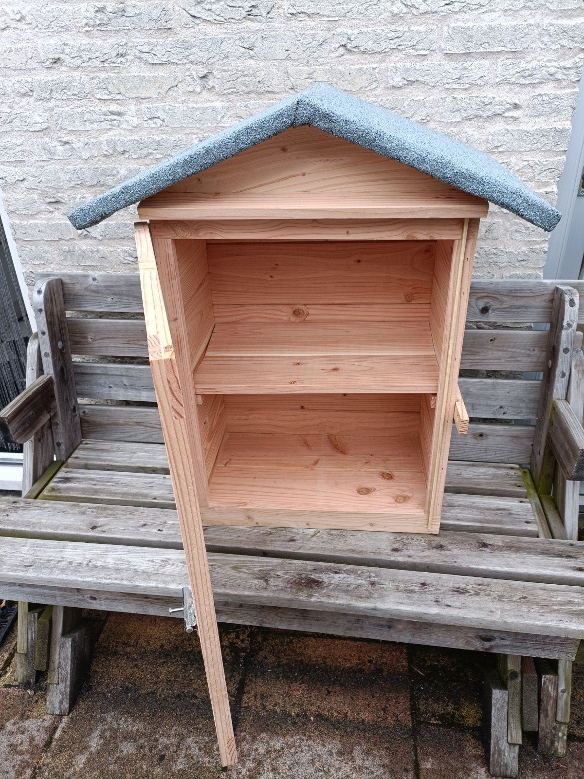 Buiten Boekenkast Mini Bieb Minibieb Ruilkast, Ophalen, Met deur(en), Nieuw, 50 tot 100 cm