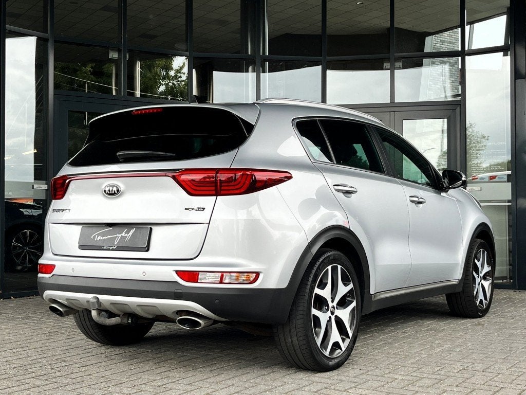 Kia SPORTAGE 1.6 T-GDI 4WD GT-LINE LEDER - PANO - TREKH. ORG, Auto's, Voorwielaandrijving, Gebruikt, 4 cilinders, Bedrijf