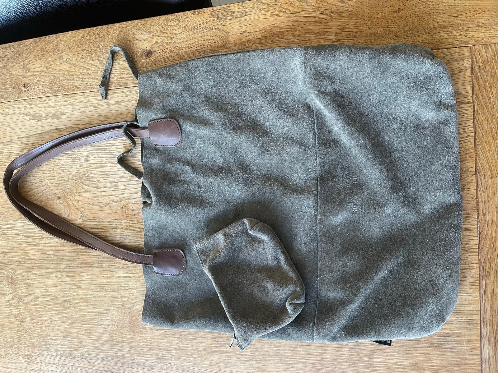 Suède Tas en portemonnee- Fred de la Bretoniere, Sieraden, Tassen en Uiterlijk, Ophalen of Verzenden, Gebruikt, Groen, Shopper