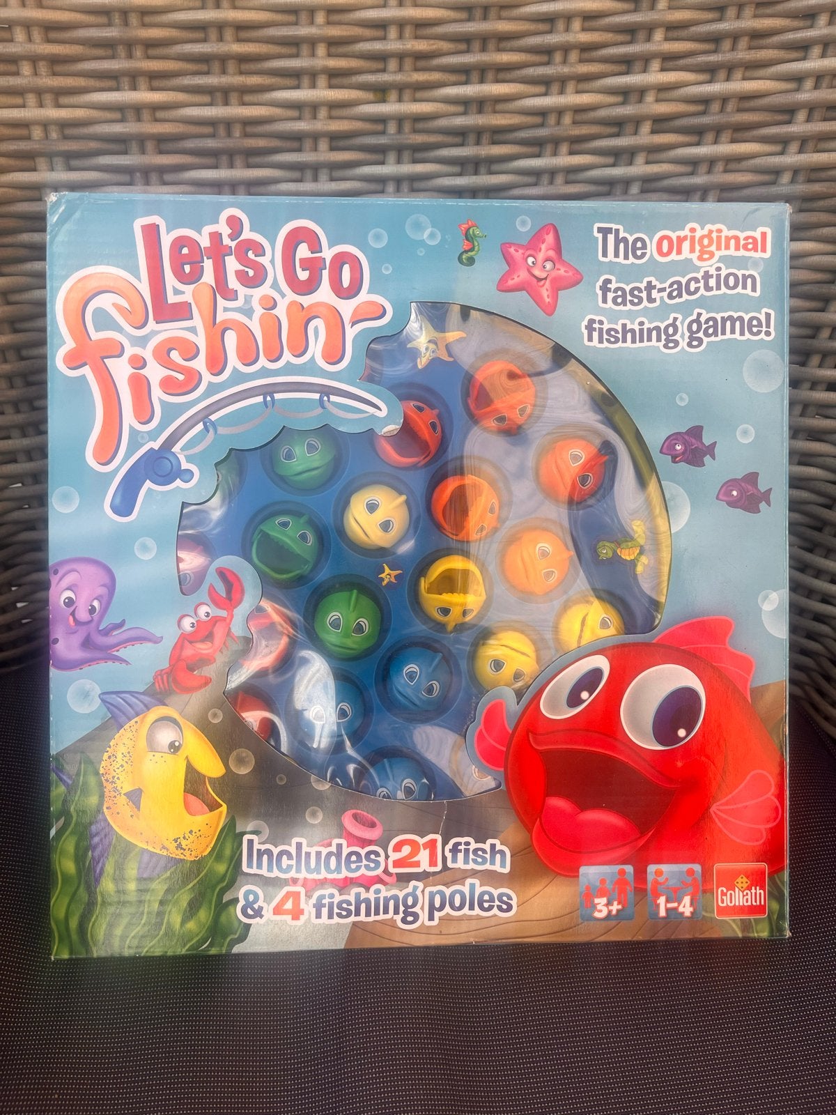 Let's Go Fishin' - Compleet visspel van Goliath, Hobby en Vrije tijd, Drie of vier spelers, Ophalen of Verzenden, Zo goed als nieuw