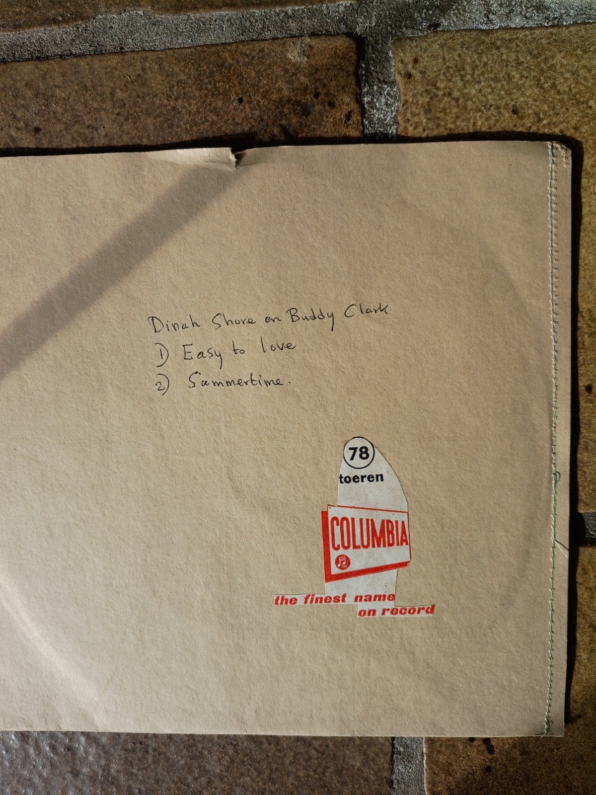 78 toereplaat Dinah Shore en Buddy Clark : Easy to love, Gebruikt, 10 inch, Wereldmuziek, Ophalen of Verzenden