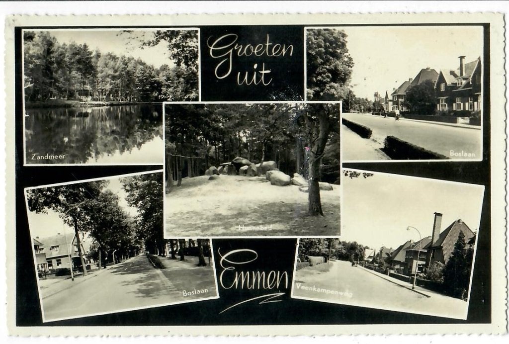 Groeten uit Emmen (3), Verzenden, 1940 tot 1960, Gelopen, Drenthe