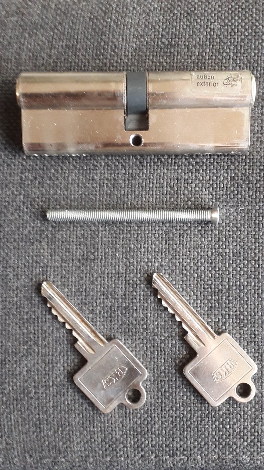 Cilinder BKS 45 45 SKG**, Ophalen of Verzenden, Gebruikt, Rvs, Slot