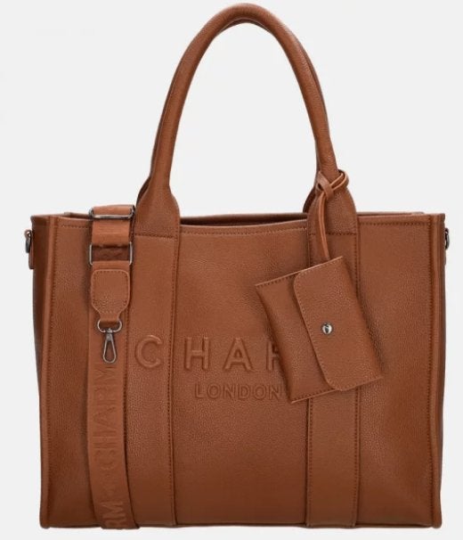 Charm London (15 inch laptop) schoudertas bruin, Sieraden, Tassen en Uiterlijk, Ophalen of Verzenden, Nieuw, Bruin, Overige typen