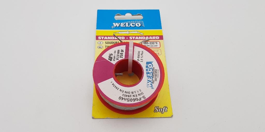 Welco Standaard Tinsoldeer 250gram 2mm Nieuw op rol, Ophalen of Verzenden, Nieuw