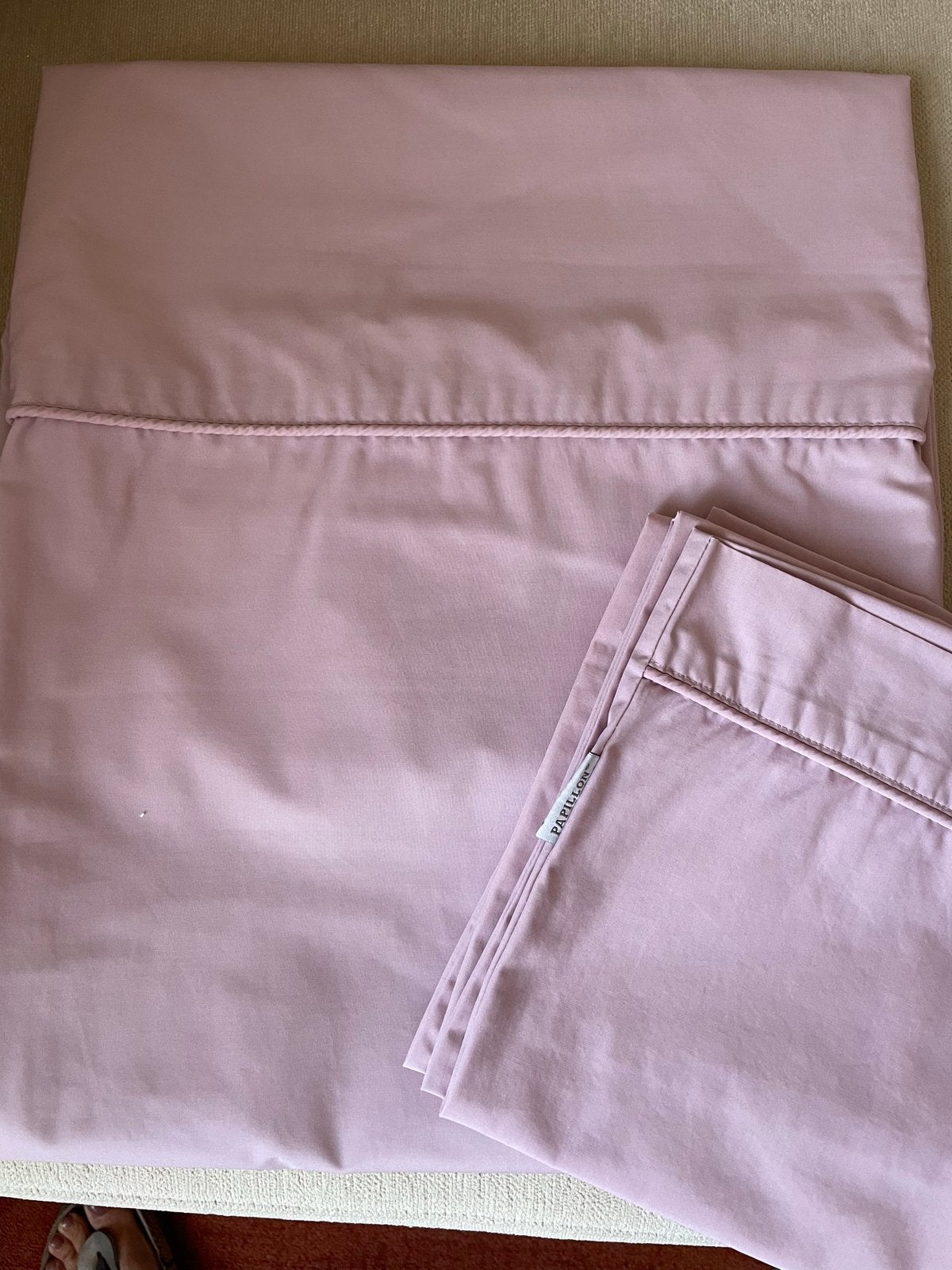 2x Lila/Rosé dekbedhoes + 1x Rozen dekbedovertrek (1-persoon, Gebruikt, Eenpersoons, Meerkleurig, Beddengoedset