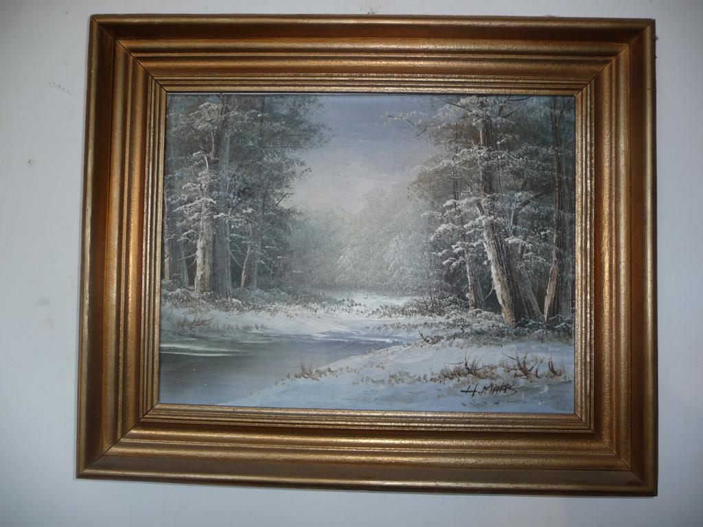 schilderij van Harry Maas, Antiek en Kunst, Kunst | Schilderijen | Klassiek, Ophalen of Verzenden