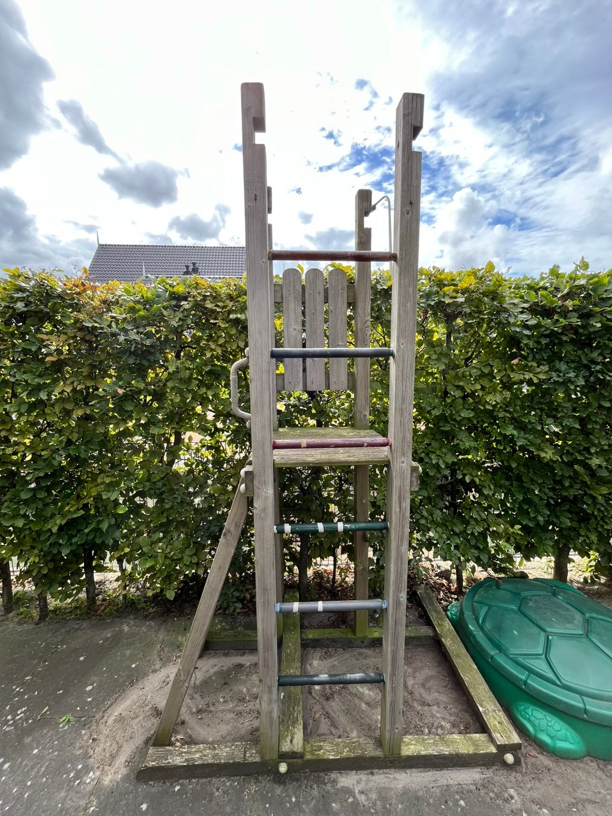Klimrek, deel voor glijbaan, 1,20 mtr hoog, trap, Ophalen, Gebruikt, Glijbaan, Aanbouwonderdeel
