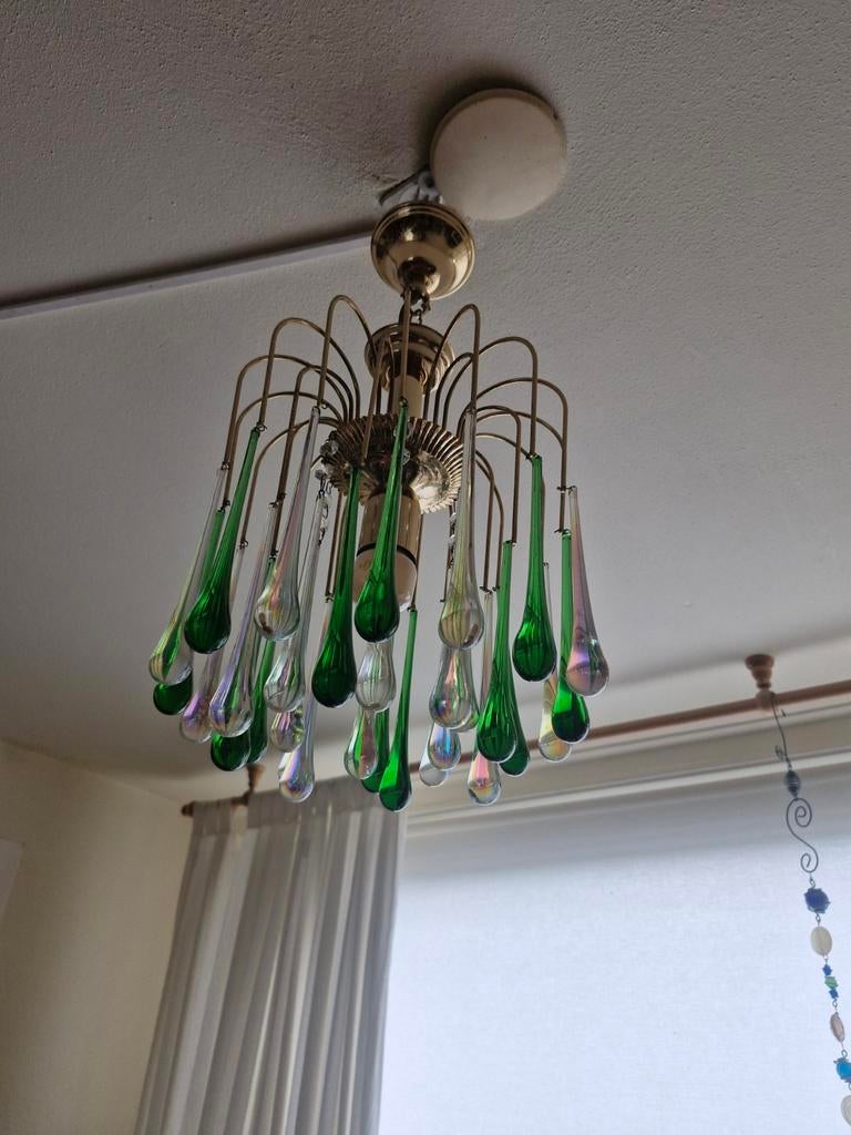 Gave murano teardrop kristallen kroonluchter, Huis en Inrichting, Lampen | Kroonluchters, Ophalen of Verzenden