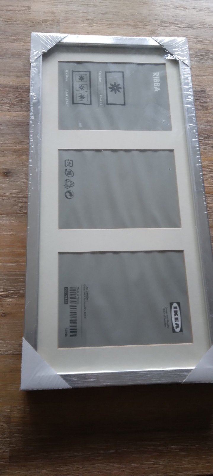 Nieuwe IKEA fotolijst met passe-partout, Ophalen, Zilver, Nieuw, Voor meerdere foto's