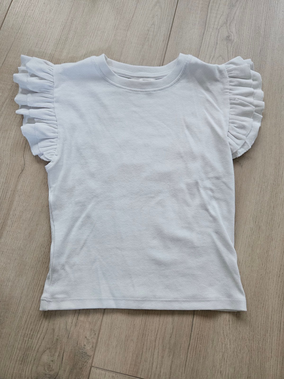 Zara wit topje met leuke mouwtjes - Maat M, Ophalen of Verzenden