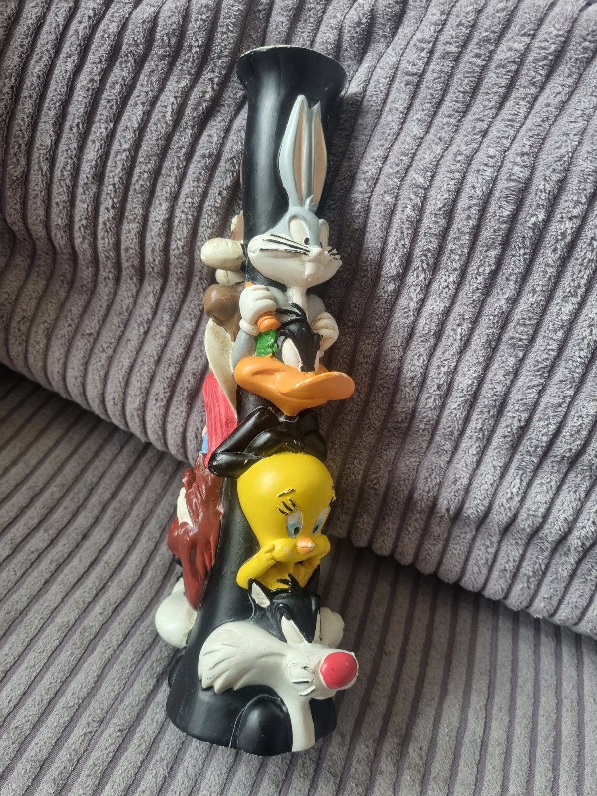 Warner Bros. Looney Tunes Totem Kandelaar uit 1995, Ophalen of Verzenden, Overige figuren, Gebruikt, Overige typen