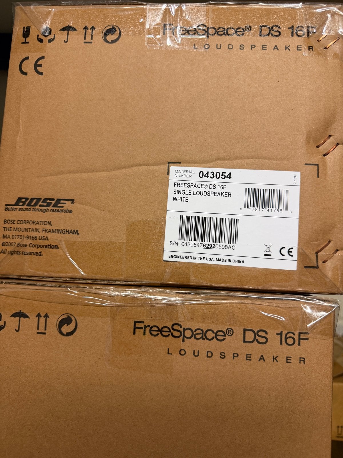 8x Nieuwe Bose FreeSpace DS 16F Plafondspeakers Wit, Overige typen, Nieuw, Ophalen of Verzenden, Bose