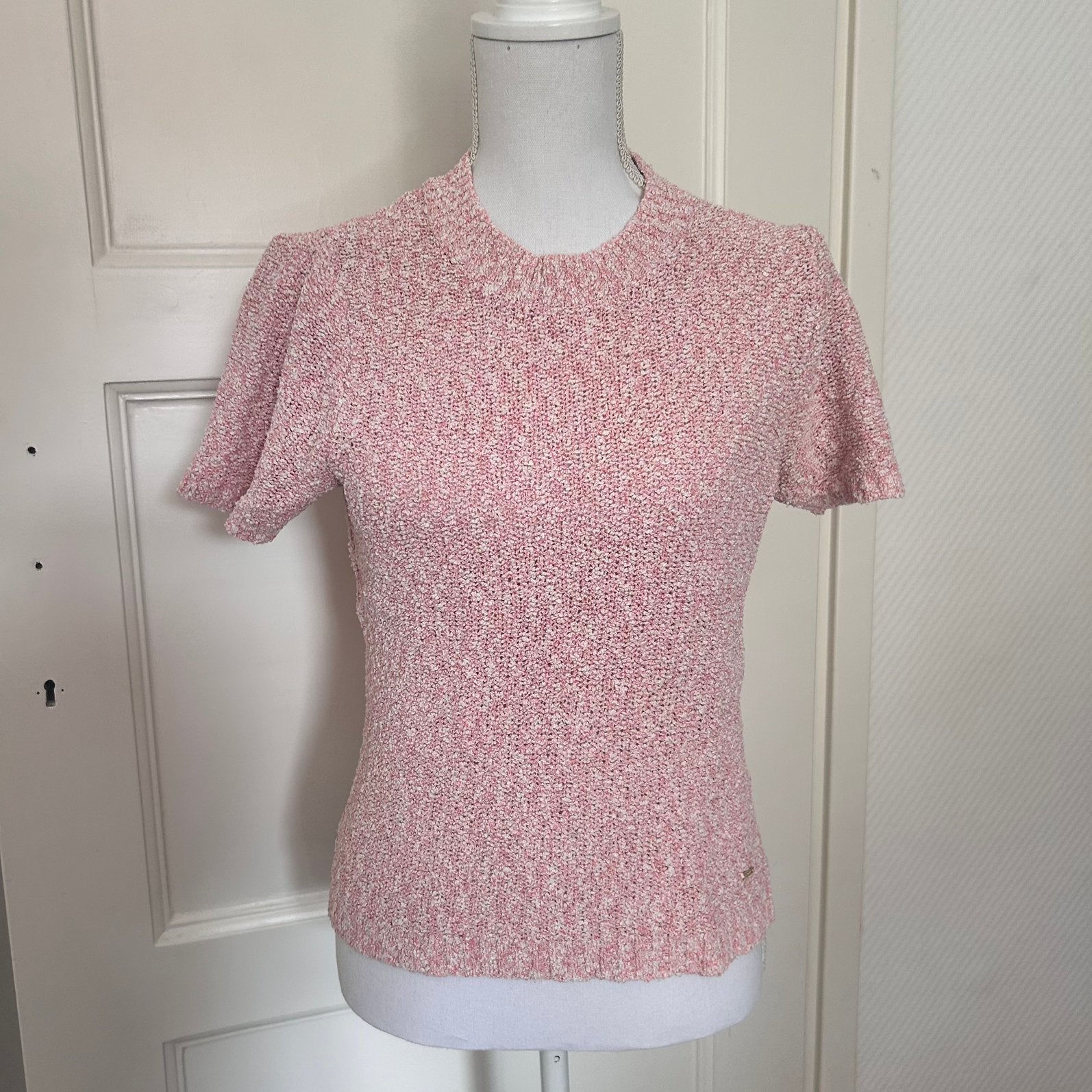 Holly & Whyte by Lindex Gebreide Top Roze Melange – Maat S, Ophalen of Verzenden, Korte mouw, Roze, Maat 36 (S)