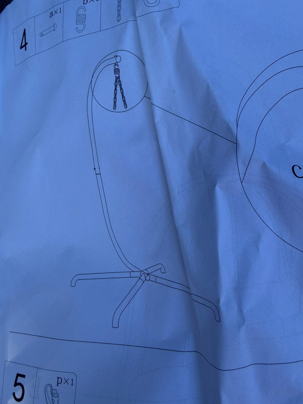 Standaard voor een hangstoel, Tuin en Terras, Ophalen, Nieuw, Metaal