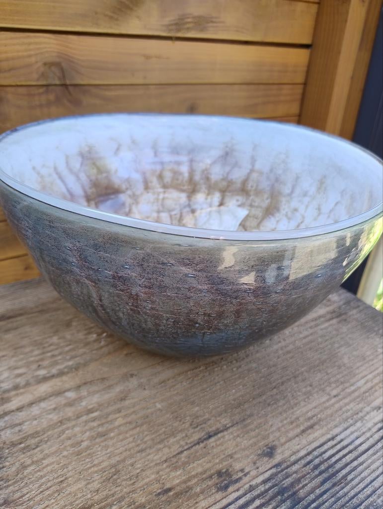 Prachtige Fidrio Bowl mondgeblazen glazen schaal - Nieuw, Schaal, Rond, Nieuw, Ophalen of Verzenden