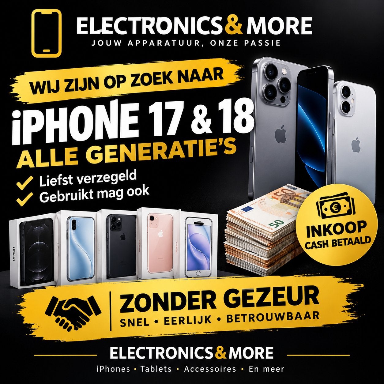 Gezocht: iPhone 17 & 18 (alle generaties), Ophalen of Verzenden, Nieuw, IPhone 17 Air