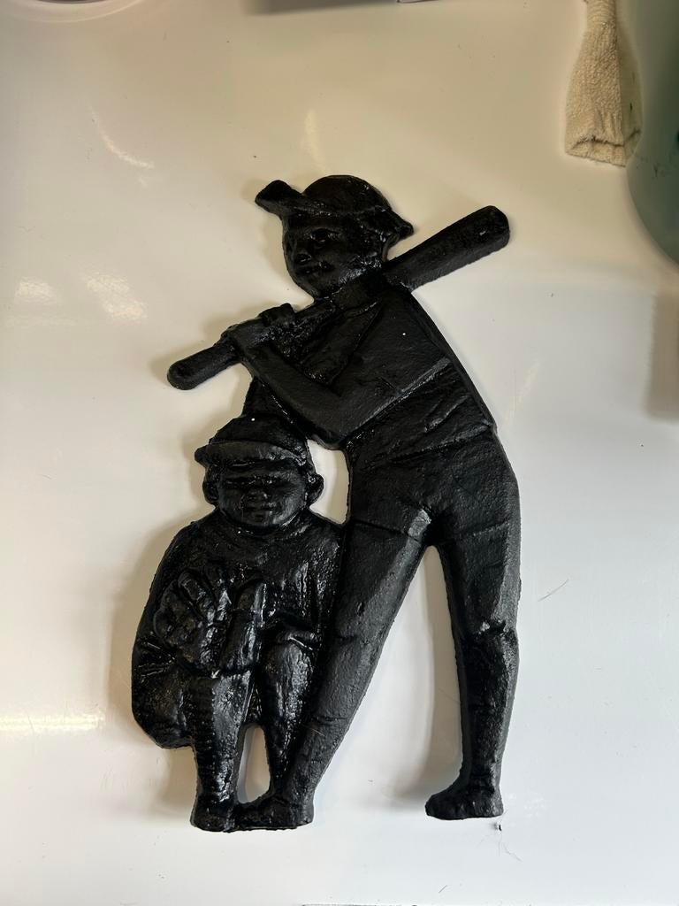 Gietijzeren Honkbal Plaquette - Made in Holland, Ophalen of Verzenden, Zo goed als nieuw