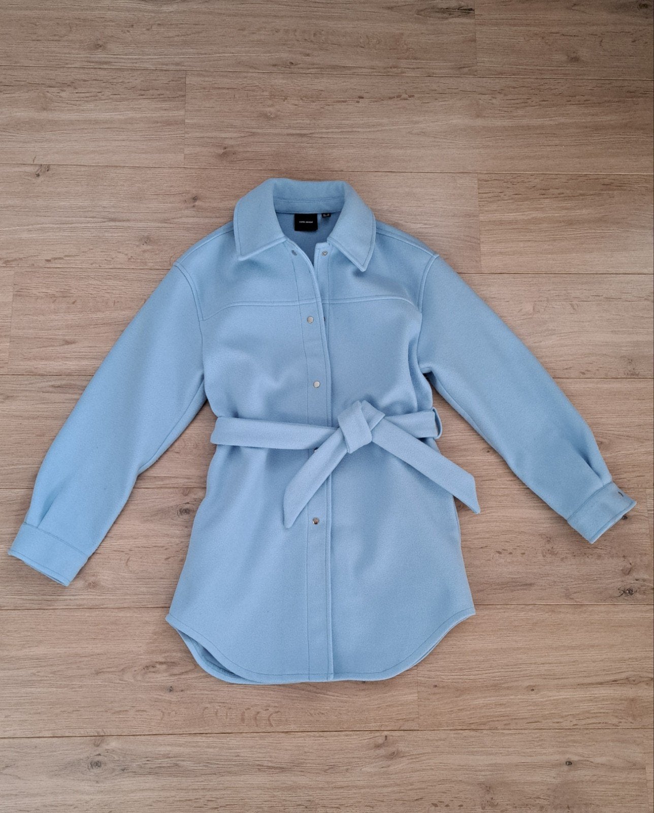 Lichtblauwe shacket Vero moda met ceintuur xs, Blauw, Vero Moda, Ophalen of Verzenden, Zo goed als nieuw
