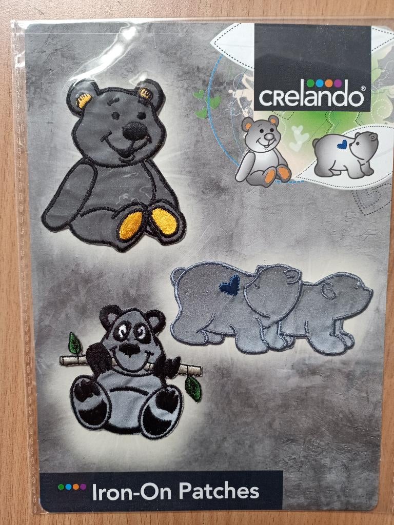 Opstrijkbare patches van Crelando - beer - nieuw, Ophalen of Verzenden, Nieuw