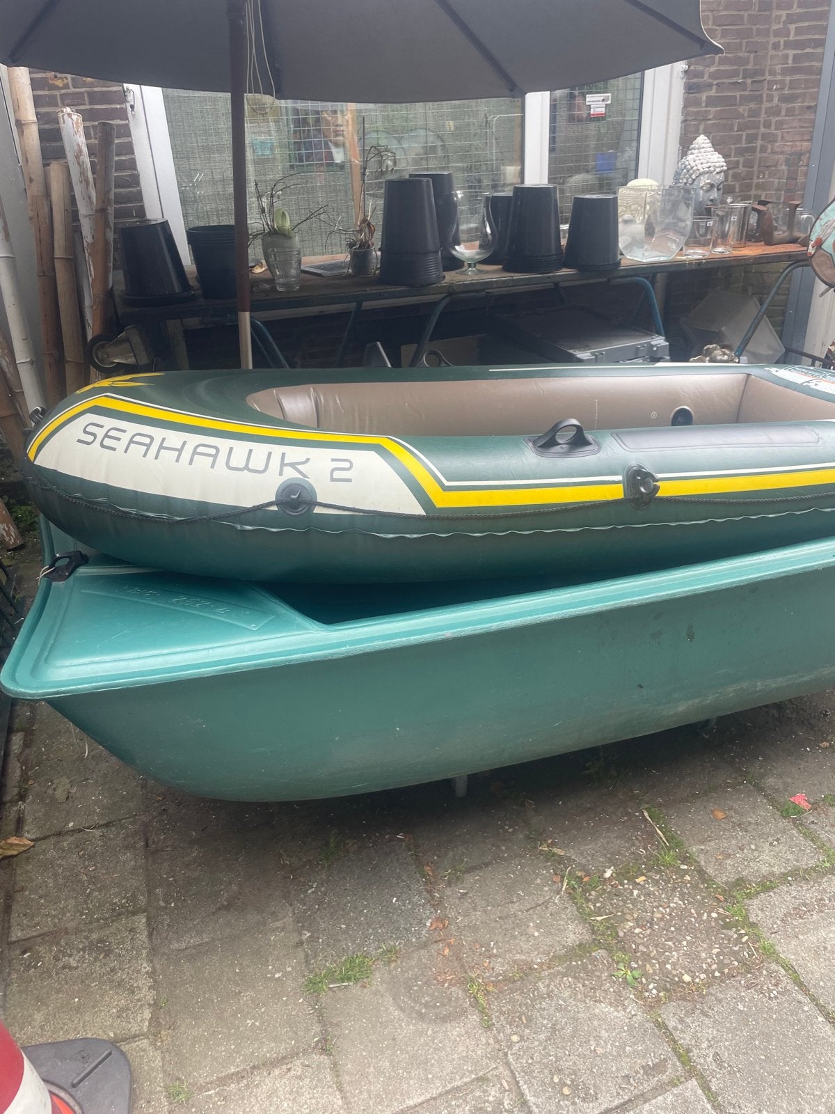 Rubberboot 2 persoons met pomp - Zo goed als nieuw, Ophalen, Zo goed als nieuw